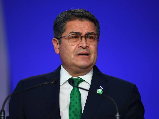El mandatario hondureño Juan Orlando Hernández en la COP26