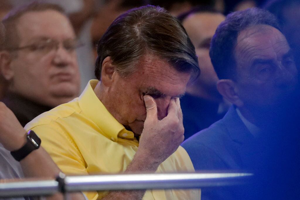 El candidato de ultraderecha Jair Bolsonaro en un evento en Sao Paulo