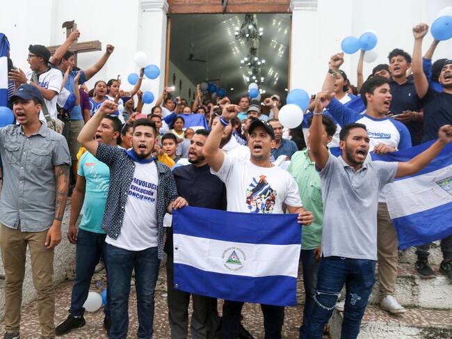 Manifestación en contra del régimen de Daniel Ortega