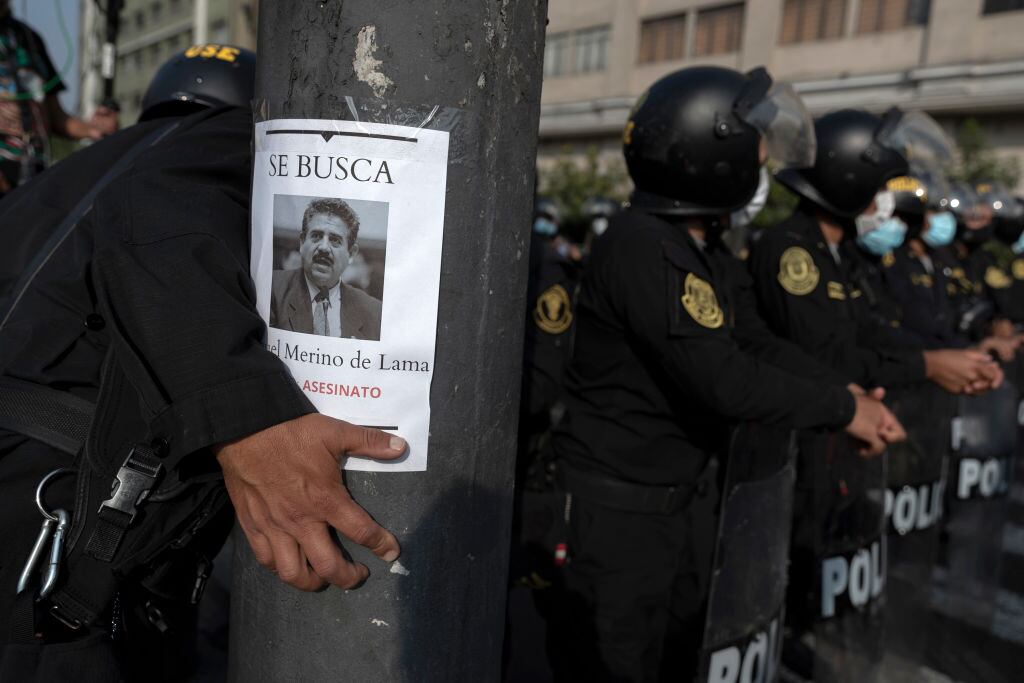 La policía de Perú en las jornadas de protestas en Lima