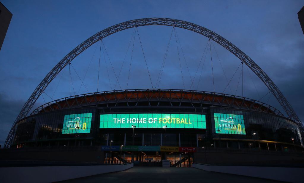 El Estadio Wembley vacío en Londres por el Covid-19