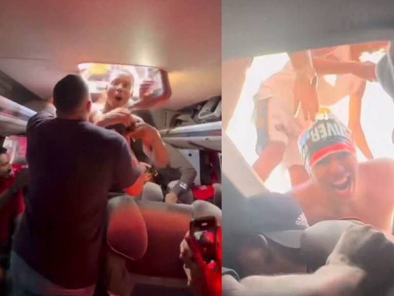 Peligrosa acción: hinchas del Flamengo se metieron al bus del equipo mientras viajaban a la final de Copa Libertadores