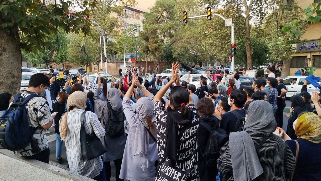 Protestas por la muerte de Mahsa Amini en la capital de Irán