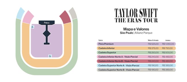 Entradas para Taylor Swift en Sao Paulo, Brasil