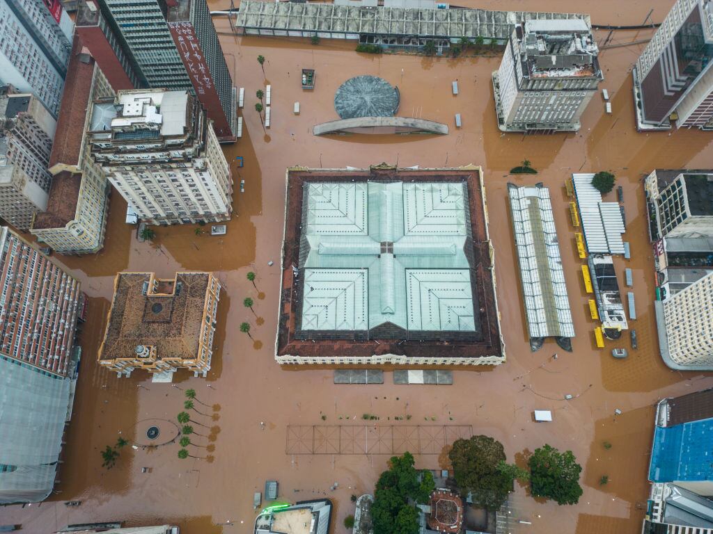 Revelan impactantes imágenes de las inundaciones registradas en Porto Alegre y en Rio Grande do Sul