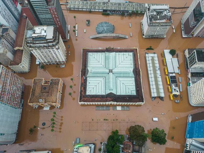Revelan impactantes imágenes de las inundaciones registradas en Porto Alegre y en Rio Grande do Sul