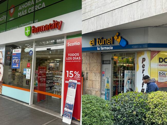 Ejemplo de farmacias regulares en donde no se vende marihuana EN Uruguay. ADN