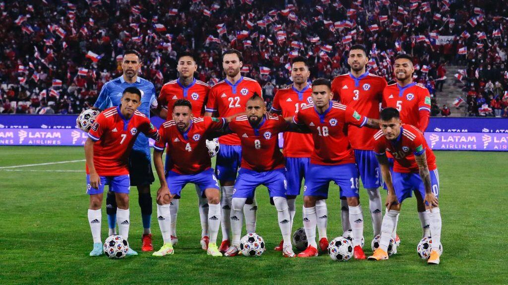 10 de Octubre del 2021/SANTIAGOPlantel de Chile ,durante el partido valido por la Quinta fecha de las Clasificatorias al Mundial de Qatar 2022, entre las selecciones de Chile vs Paraguay, disputado en el estadio San Carlos de Apoquindo.
FOTO:FRANCISCO LONGA/AGENCIAUNO