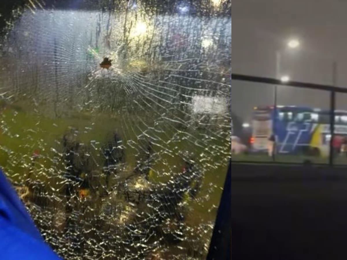 Buses con hinchas son emboscados y baleados tras partido de la Copa Sudamericana: hay un herido
