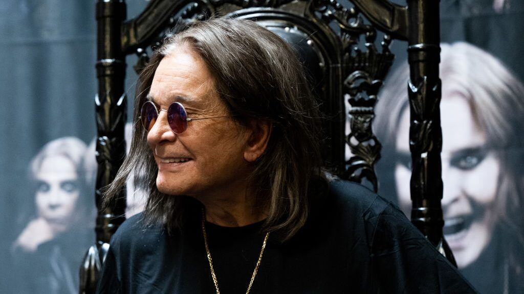 LONG BEACH, CALIFORNIA - SEPTEMBER 10: Musician Ozzy Osbourne signs copies of his album "Patient Number 9" at Fingerprints Music on September 10, 2022 in Long Beach, California. (Photo by Scott Dudelson/Getty Images)