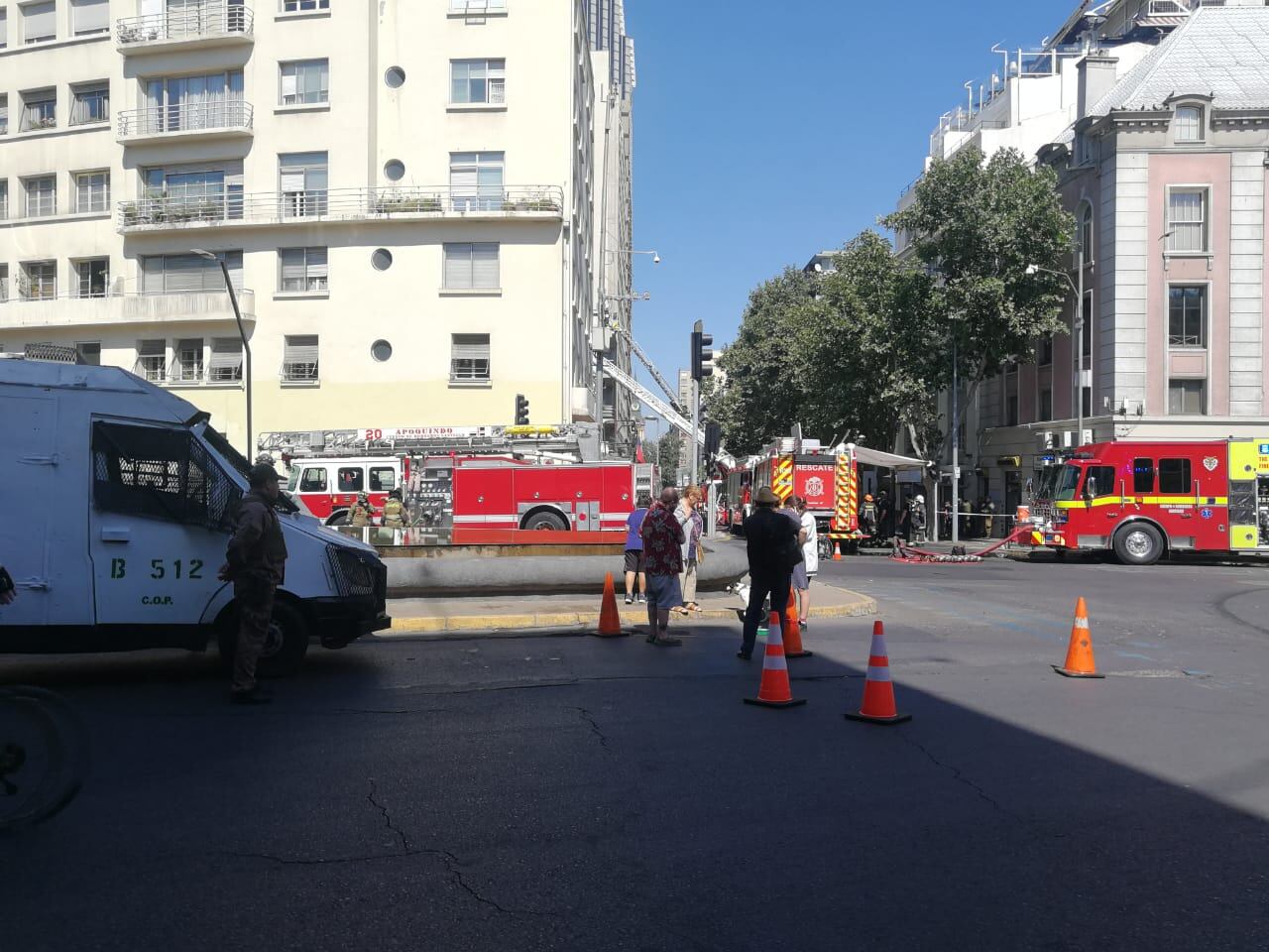 Intersección de Merced con Victoria Subercaseaux, a una cuadra del siniestro.