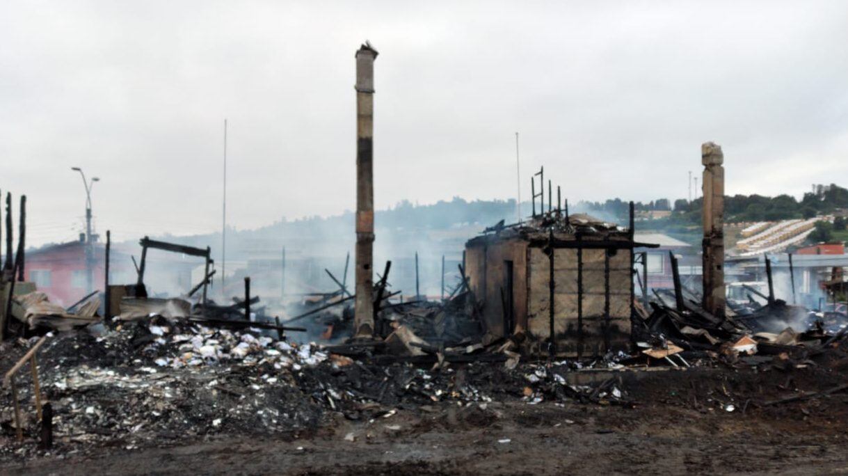 incendio en municipalidad de Panguipulli