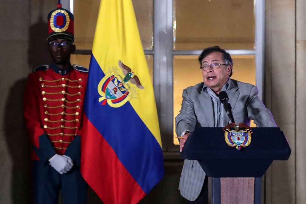 El presidente de Colombia, Gustavo Petro, anuncia la reforma laboral en Bogotá