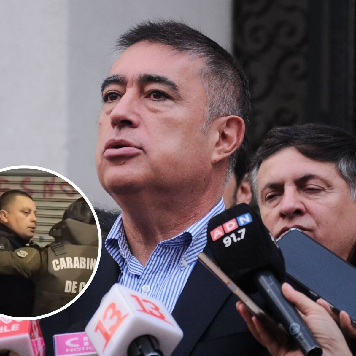 Alcalde Desbordes por forcejeo entre guardias y carabineros en Santiago: “Lo bueno es que ambos tenían cámara corporal”