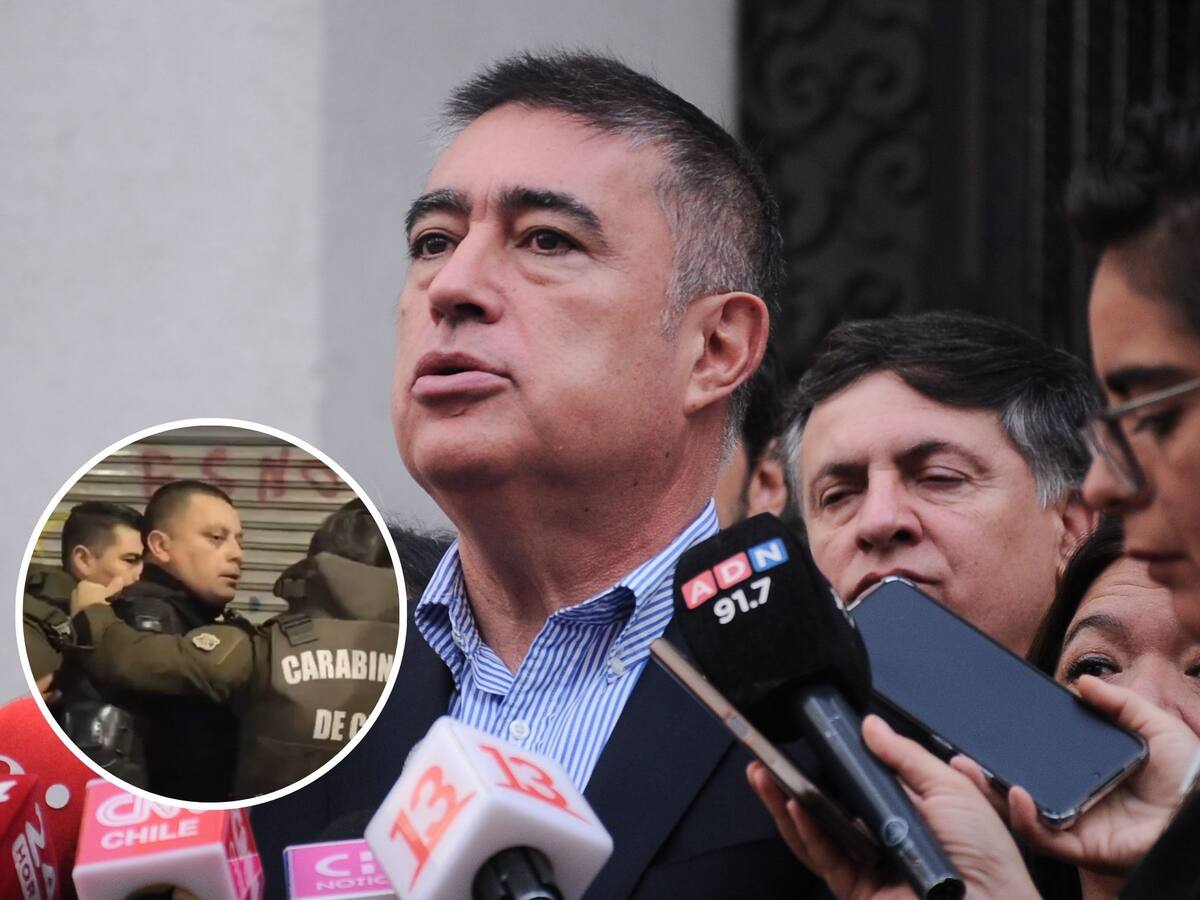 Alcalde Desbordes por forcejeo entre guardias y carabineros en Santiago: “Lo bueno es que ambos tenían cámara corporal”