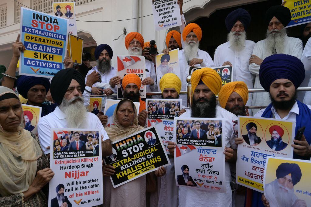 Protestas en India por el asesinato de Hardeep Singh Nijjar en Canadá