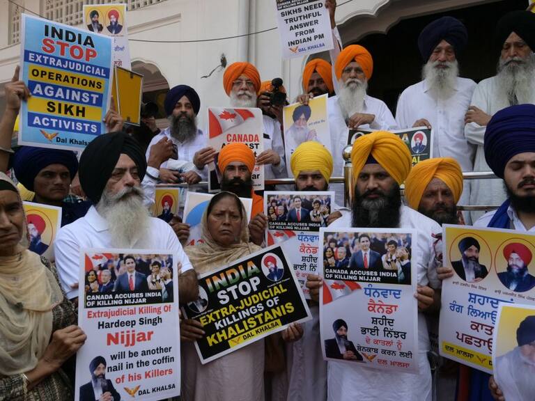 Protestas en India por el asesinato de Hardeep Singh Nijjar en Canadá