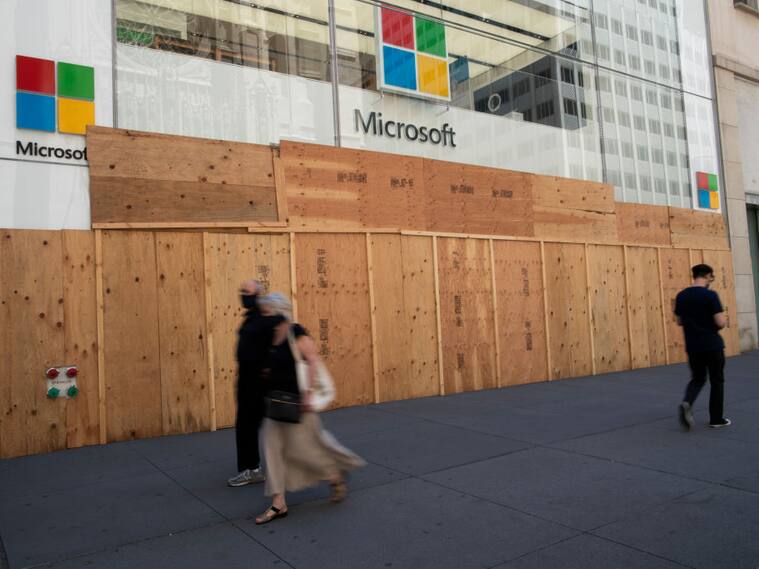 Tienda de Microsoft cerrada en Nueva York