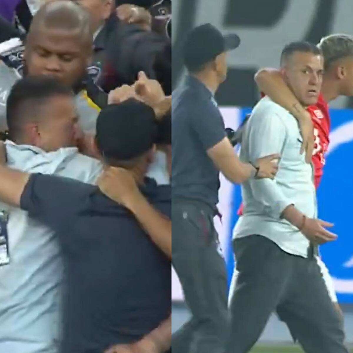 Escándalo en la Copa Sudamericana: DT de Cienciano fue acorralado y agredido por jugadores de Botafogo tras el partido