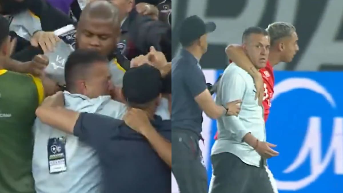 Escándalo en la Copa Sudamericana: DT de Cienciano fue acorralado y agredido por jugadores de Botafogo tras el partido