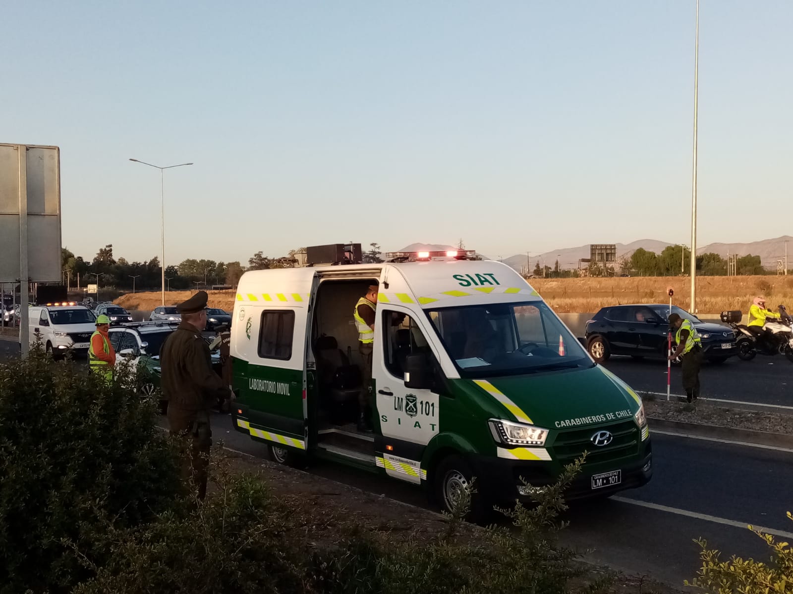 La policía trabajaba en el lugar. / ADN.cl