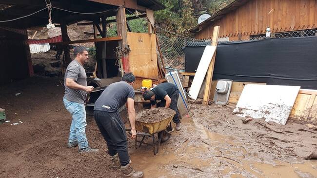 Una de las casas afectadas en Farellones. Foto: Agencia Uno