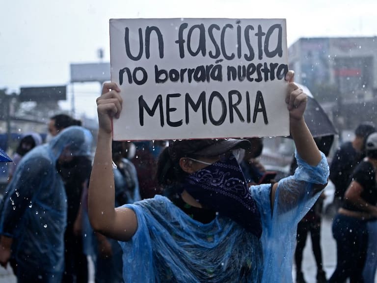 Protestas en contra de Nayib Bukele en San Salvador