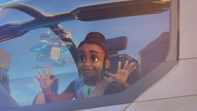 MEET TOLA – Set in futuristic Lagos, Nigeria, “Iwájú” is a coming-of-age story from Walt Disney Animation Studios and Pan-African entertainment company Kugali. Tola (voice of Simisola Gbadamosi) is a curious and opinionated girl who’s eager to learn more about the world around her. Kugali filmmakers Olufikayo Ziki Adeola, Hamid Ibrahim and Toluwalakin Olowofoyeku take viewers on a unique journey into the world of “Iwájú,” bursting with unique visual elements and technological advancements inspired by the spirit of Lagos. Produced by Disney Animation’s Christina Chen, and written by Adeola and Halima Hudson, “Iwájú” streams exclusively on Disney+ Feb. 28, 2024, in a six-episode event. © 2024 Disney. All Rights Reserved.