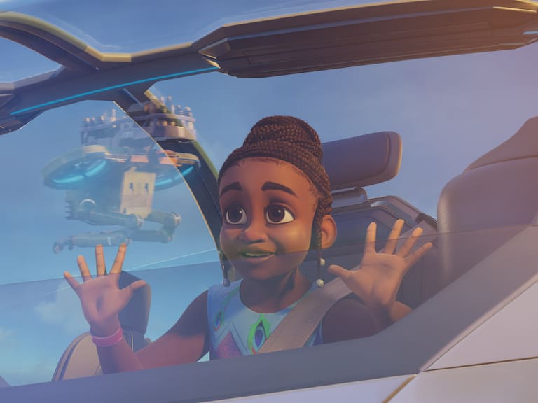 MEET TOLA – Set in futuristic Lagos, Nigeria, “Iwájú” is a coming-of-age story from Walt Disney Animation Studios and Pan-African entertainment company Kugali. Tola (voice of Simisola Gbadamosi) is a curious and opinionated girl who’s eager to learn more about the world around her. Kugali filmmakers Olufikayo Ziki Adeola, Hamid Ibrahim and Toluwalakin Olowofoyeku take viewers on a unique journey into the world of “Iwájú,” bursting with unique visual elements and technological advancements inspired by the spirit of Lagos. Produced by Disney Animation’s Christina Chen, and written by Adeola and Halima Hudson, “Iwájú” streams exclusively on Disney+ Feb. 28, 2024, in a six-episode event. © 2024 Disney. All Rights Reserved.