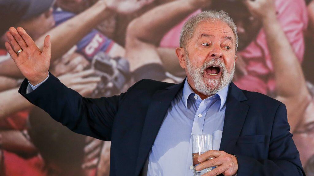 SAO BERNARDO DO CAMPO, BRAZIL - MARCH 10: Luiz Inacio Lula da Silva, Brazil's former president, speaks during a press conference after convictions against him were annulled at the Sindicato dos Metalurgicos do ABC on March 10, 2021 in Sao Bernardo do Campo, Brazil. Minister Edson Fachin, of the Federal Supreme Court, annulled on Monday the criminal convictions against former leftist President Luiz Inacio Lula da Silva on the grounds that the city of Curitiba court did not have the authority to try him for corruption charges and he must be retried in federal courts in the capital, Brasilia. The decision means Lula regains his political rights and would be eligible to run for office in 2022. (Photo by Alexandre Schneider/Getty Images)