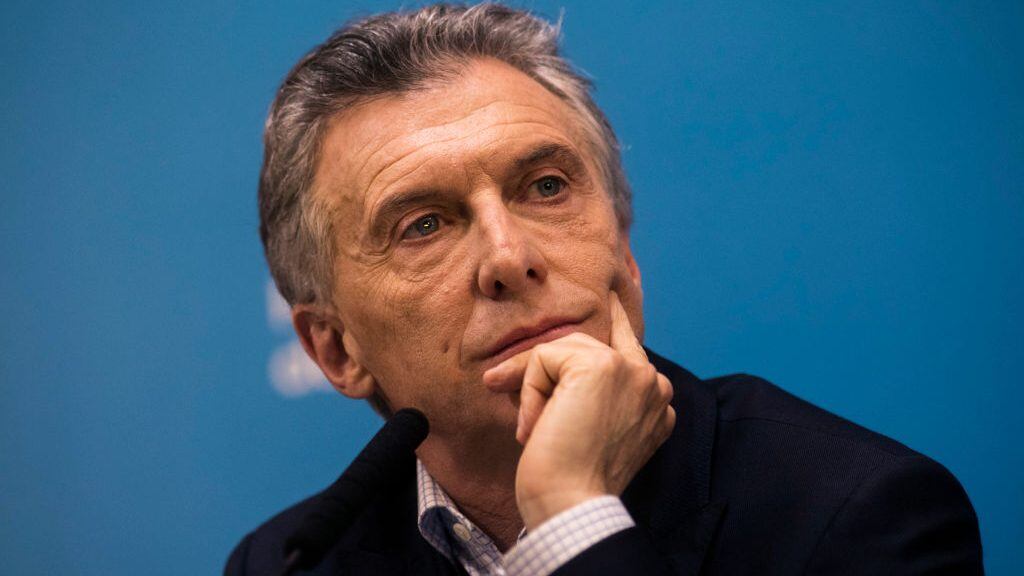 BUENOS AIRES, ARGENTINA - AUGUST 12: President of Argentina Mauricio Macri speaks during a press conference at Casa Rosada on August 12, 2019, in Buenos Aires, Argentina. President Mauricio Macri running for reelection by Juntos por el Cambio got 32% and came in second after President and Vice President candidates Alberto Fernandez and Cristina Fernandez for Frente de Todos who won 47% of the votes. (Photo by Ricardo Ceppi/ Getty Images)