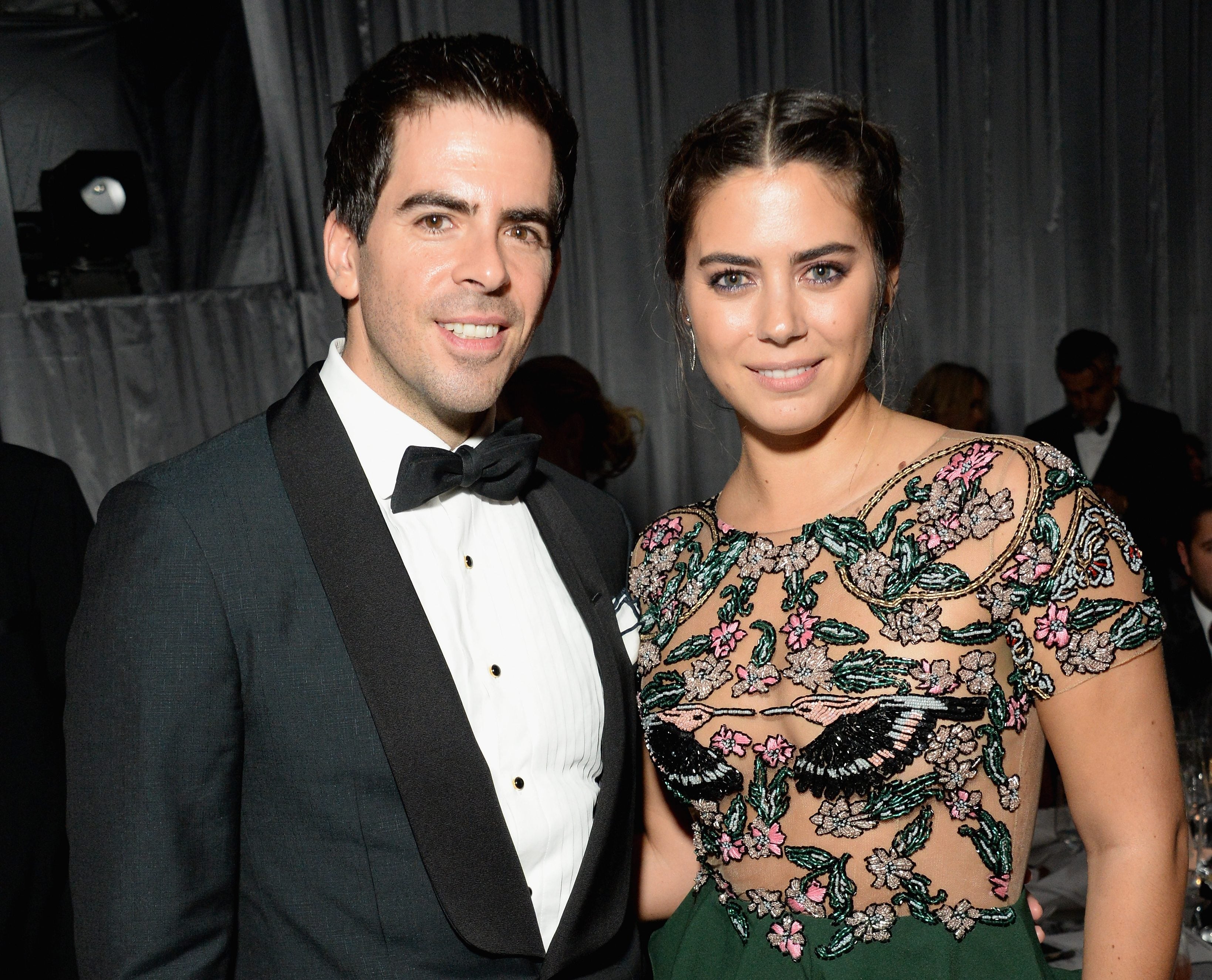 Eli Roth y Lorenza Izzo en 2017