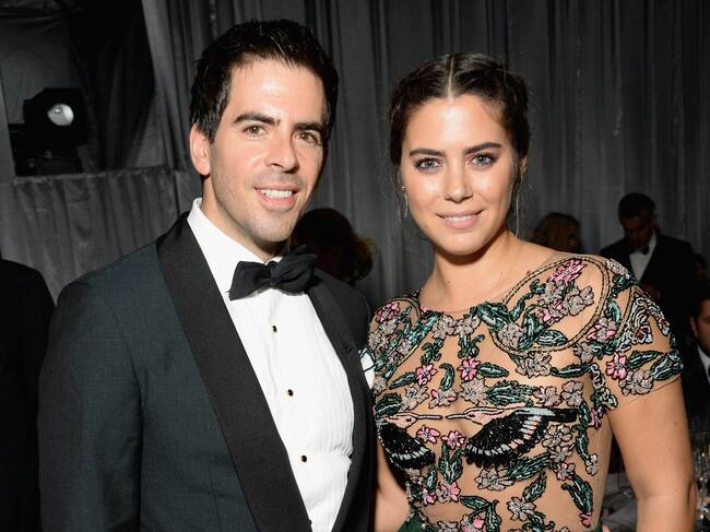 Eli Roth y Lorenza Izzo en 2017