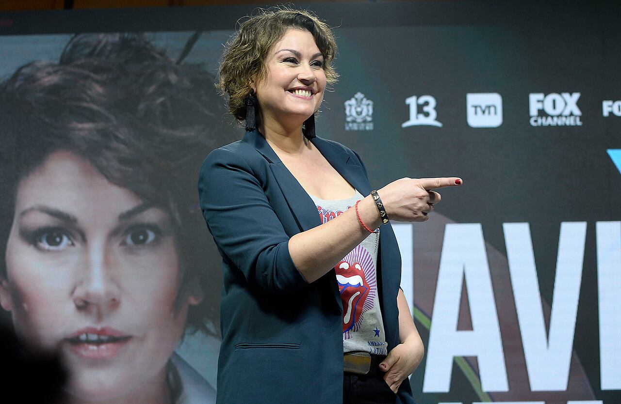 Javiera Contador en la conferencia de prensa de Viña 2020