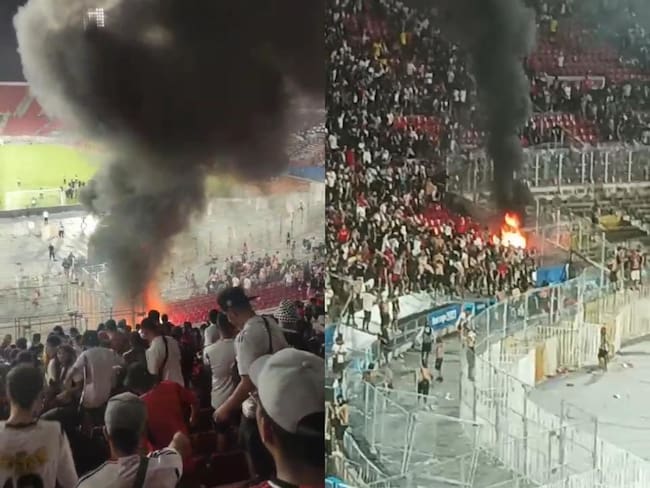 Delincuentes prendieron fuego dentro del Estadio Nacional durante duelo entre Colo Colo y Huachipato por la Supercopa