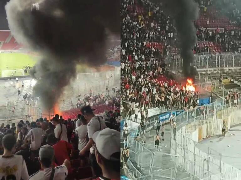 Delincuentes prendieron fuego dentro del Estadio Nacional durante duelo entre Colo Colo y Huachipato por la Supercopa