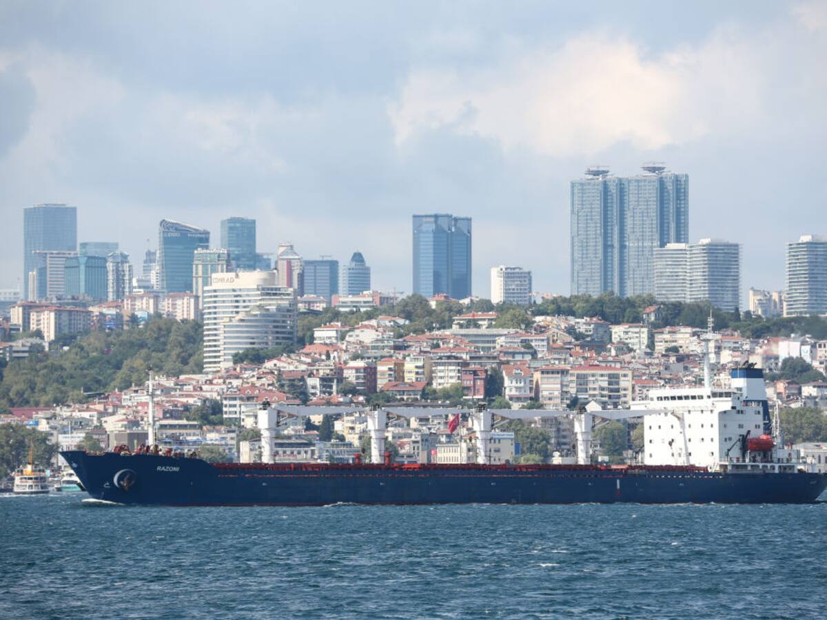 Ucrania: barco con cereales ya avanza hacia el Mediterráneo