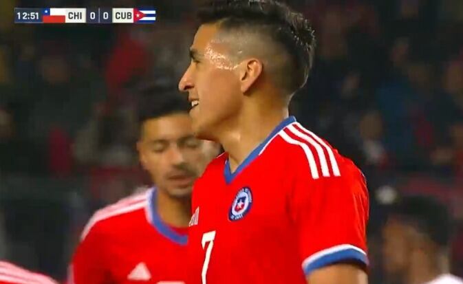 El golazo de Marcelino Núñez para abrir la cuenta en favor de Chile ante Cuba