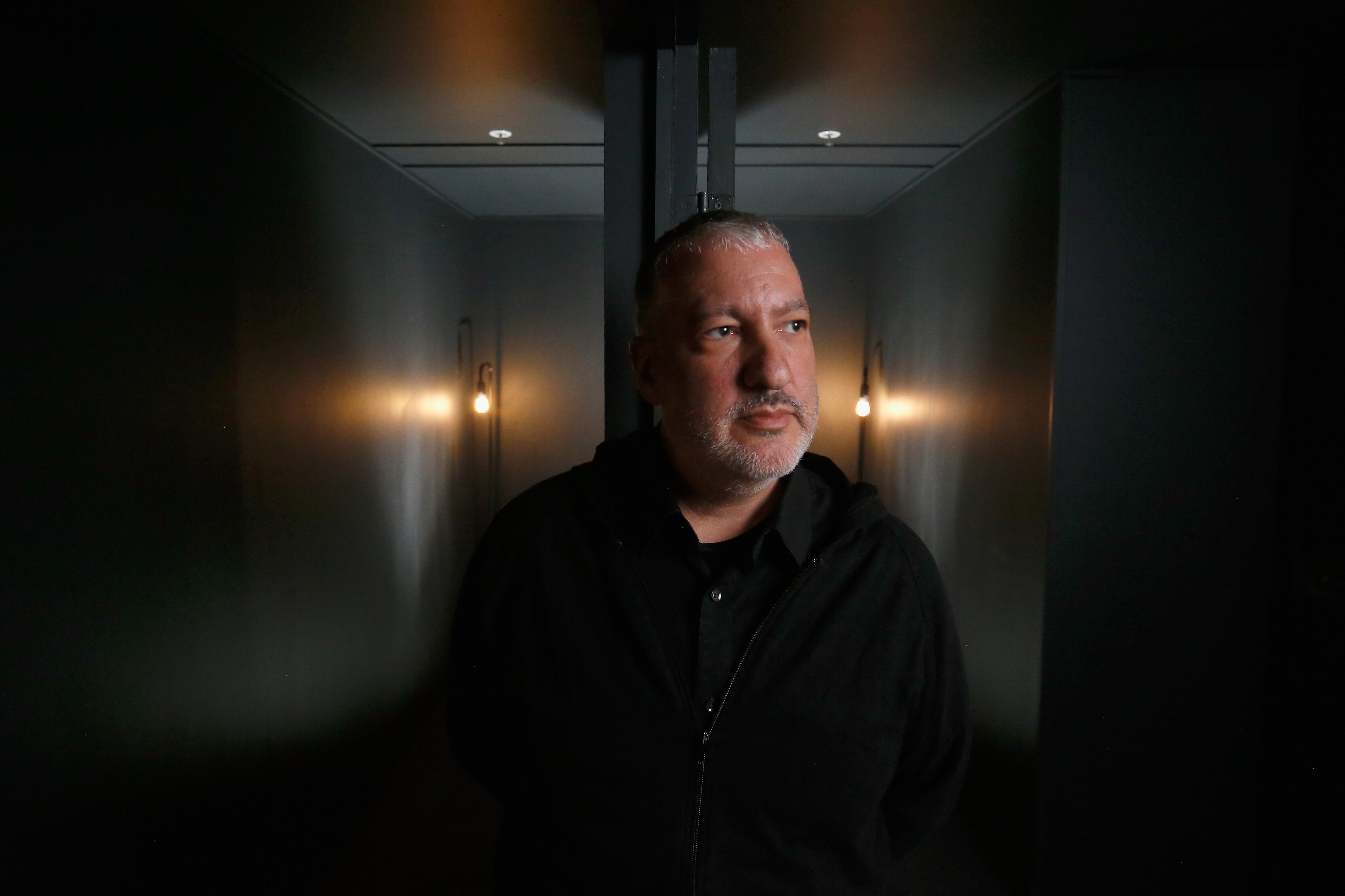 MELBOURNE, AUSTRALIA - JULY 05:  Spencer Tunick poses for a photo after discussing plans for his upcoming nude installation on July 5, 2018 in Melbourne, Australia. Tunick will create one of his famous nude installations on Monday 9 July as part of Chapel Street's PROVOCARE Festival of the Arts 2018  (Photo by Darrian Traynor/Getty Images)