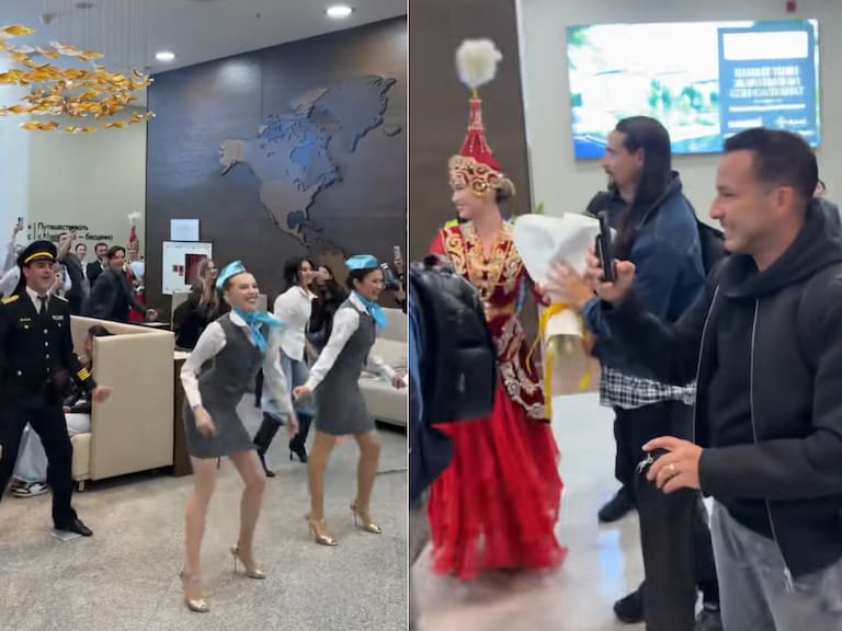 La espectacular recepción a los Backstreet Boys en el aeropuerto de la capital de Kazajistán
