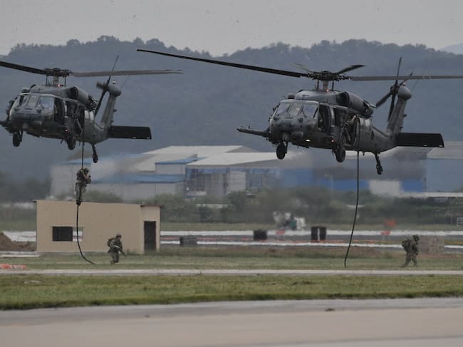 Fuerzas de EEUU en ejercicios militares en su base en Corea del Sur