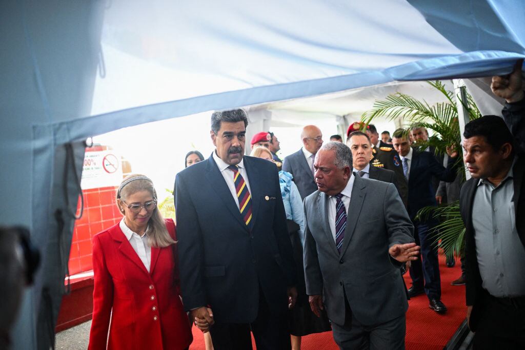 El presidente de Venezuela, Nicolás Maduro, en un evento en la sede del consejo electoral en la ciudad de Caracas.