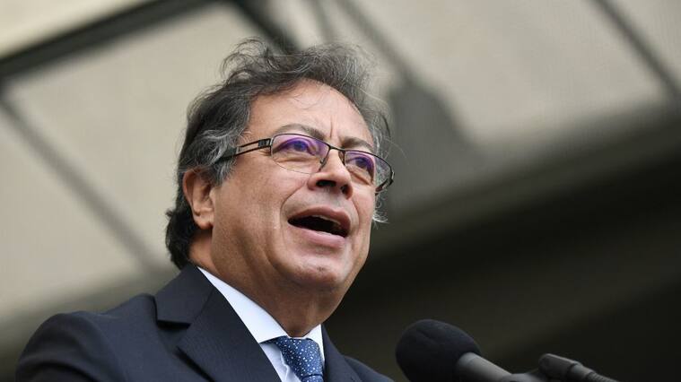 El presidente de Colombia, Gustavo Petro, en un discurso en un acto oficial