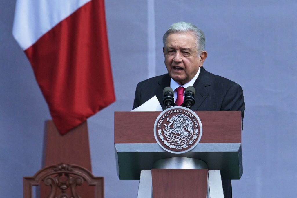 El presidente de México Andrés Manuel López Obrador ante la prensa
