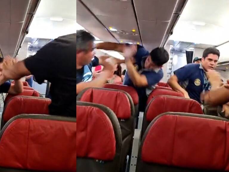 Registran violenta pelea entre pasajeros y personal de la DGAC dentro de un avión en Antofagasta