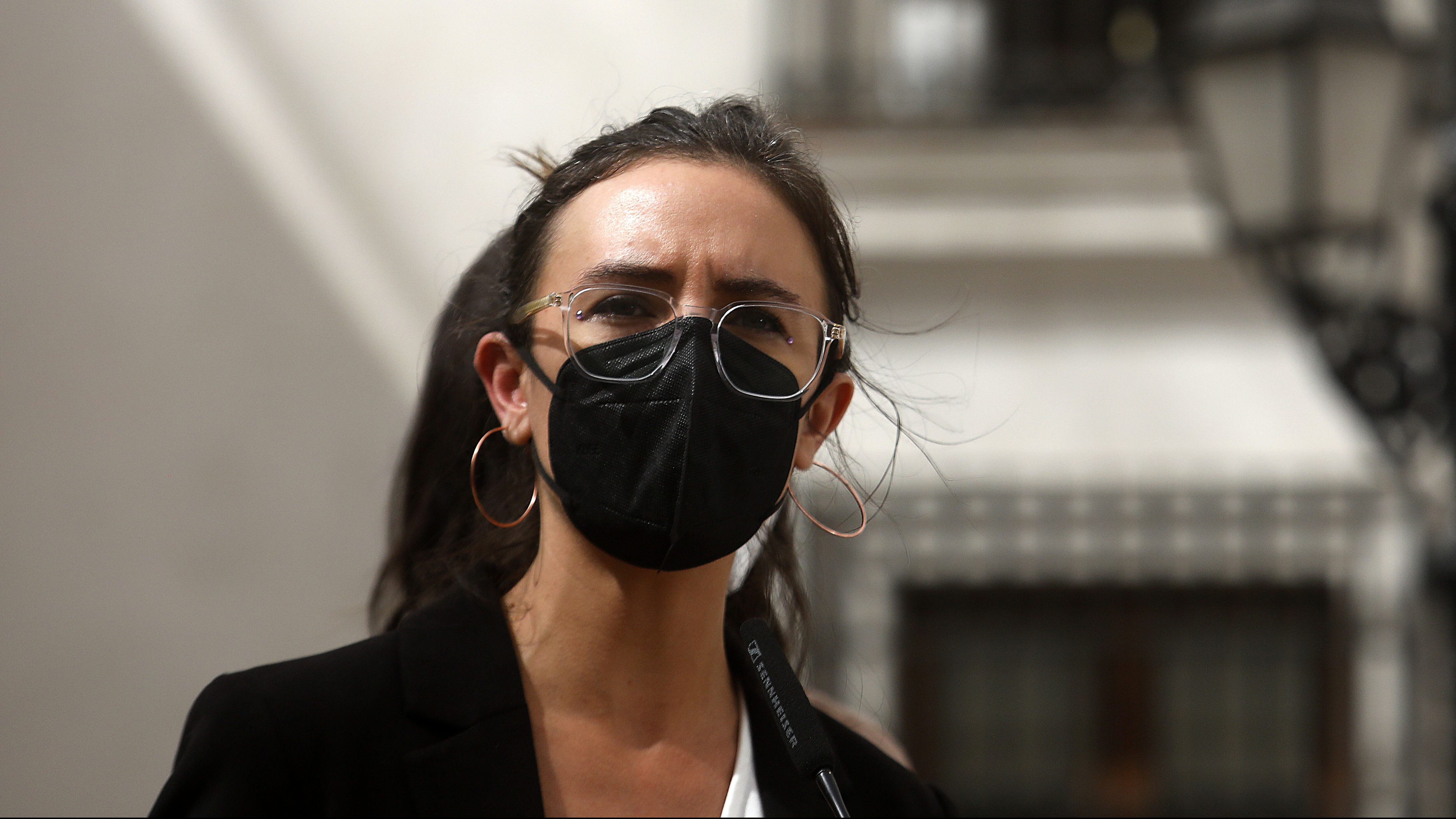 14 de Marzo de 2022/SANTIAGOLa Ministra Vocera de Gobierno,Camila Vallejo, realizó un punto de prensa al termino del primer comité político en el Palacio de La Moneda.
FOTO:CRISTOBAL ESCOBAR/AGENCIAUNO