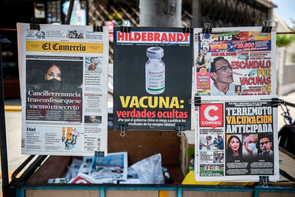 Medio de Perú informan el escándalo llamado "Vacunagate"