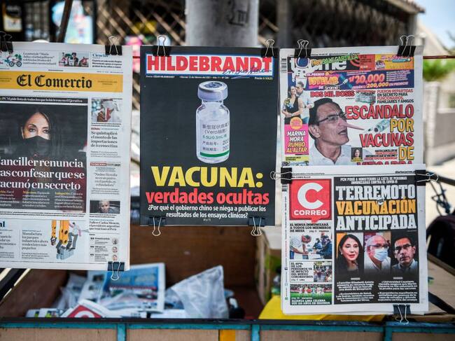 Medio de Perú informan el escándalo llamado "Vacunagate"