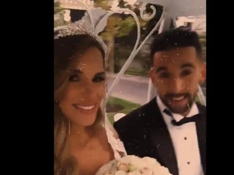 Mauricio Isla y Gala Caldirola contrajeron matrimonio religioso en Vitacura