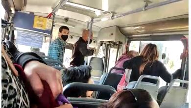 Viña del Mar: Increpan a pasajero de micro por no usar mascarilla